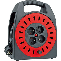 Vorel Przedłużacz zwijany gumowy, 4 gniazda, 3x1mm2, 30m