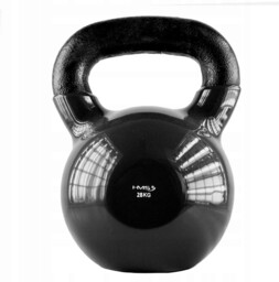Hantla winylowa żeliwna kettlebell 28 kg Hms