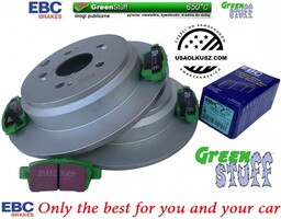Tylne klocki GreenStuff + tarcze hamulcowe EBC seria