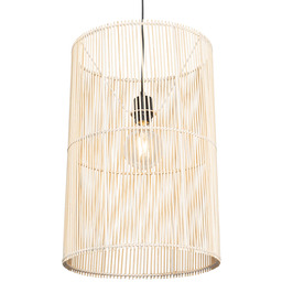 QAZQA Skandynawska lampa wisząca bambusowa - Natasja