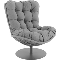 Fotel ogrodowy obrotowy Salo szary