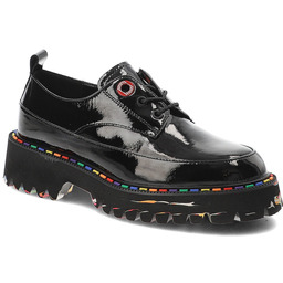 Artiker Czarne Półbuty Eleganckie Lakierowane Obuwie Damskie