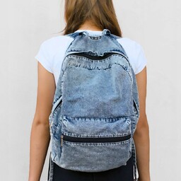 Plecak Old Skool Vintage Miejski Klasyczny Retro Jeansowy