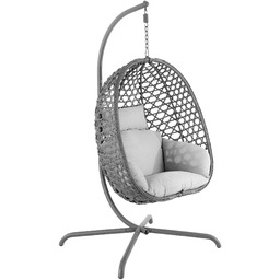 Fotel wiszący jednoosobowy Somi szary