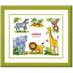 VERVACO Haft Krzyżykowy Liczony Zestaw Metryczka dla Dziecka