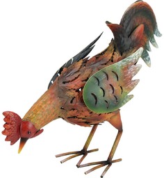 Metalowa dekoracja ogrodowa Kogut, 38 x 11 x