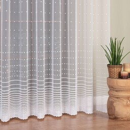 Mg Firana Kropki 6112 markizeta haft biały 300x250cm