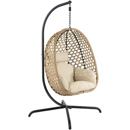 Fotel wiszący jednoosobowy Somi brązowy