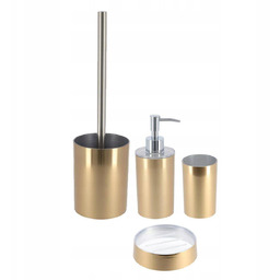 Zestaw Łazienkowy Złoty komplet 3 elementów Szczotka Wc