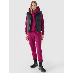 Spodnie damskie dresowe joggery 4F 4FWMM00TTROF1137-51S Fioletowy