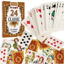 MUDUKO Trefl karty do gry Classic 24 szt.