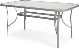 Edomator.pl Stół ogrodowy PORTO 150x90 cm - srebrny