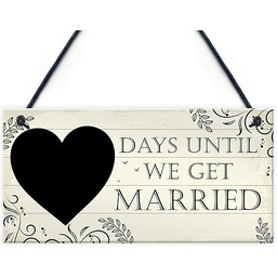 RED OCEAN Tablica Ślubowa Odliczanie Tablica Znak Zaręczyny