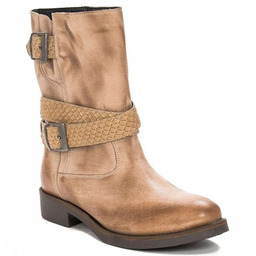 Kozaki Maciejka skórzane 03953-44 Camel beż r.37