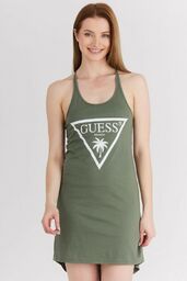 GUESS Zielona sukienka z trójkątnym logo, Wybierz