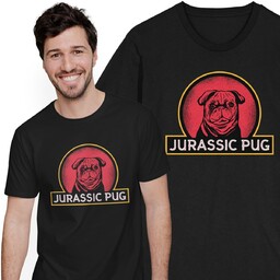 Jurassic Pug Koszulka Park Jurajski Mops Pies