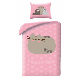 Halantex Pościel dziecięca 140x200 Pusheen różowa poszewka 70x90