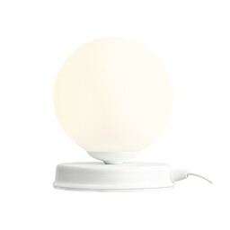 Biała lampa stojąca Ball 1076B_S Aldex szklana kula