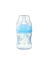 BabyOno butelka antykolkowa szerokootworowa 120 ml niebieska rybki