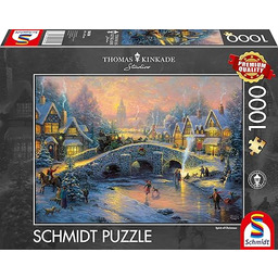 Schmidt Spiele 58450 Thomas Kinkade, Winter Village, 1000