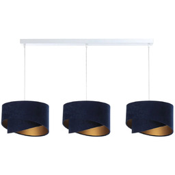 Lumes Granatowa lampa wisząca nad stół glamour -