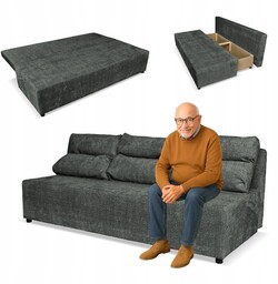 Kanapa sofa KIMO funkcja spania pojemnik Family Meble