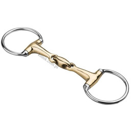 START Wędzidło oliwkowe pełne złote 18 mm