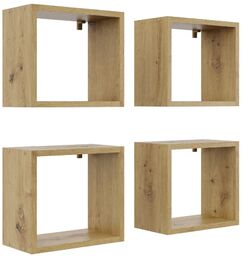 Elior Kwadratowe półki na ścianę dąb artisan -