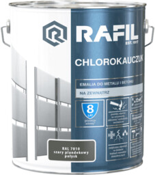 RAFIL Emalia chlorokauczukowa szary plandekowy RAL7010 10L
