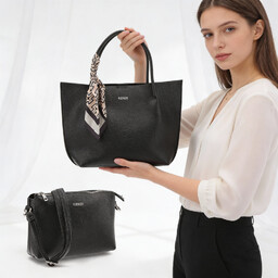 Rieker Torebka plus kosmetyczka damska, ze skóry ekologicznej