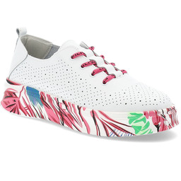 Filippo Białe Sneakersy Modne Obuwie Damskie Na Kolorowej