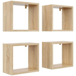 Elior Komplet skandynawskich półek ściennych dąb sonoma N4-D42