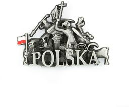Magnes metalowy panorama Polska pomniki