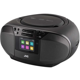 JVC Radioodtwarzacz/Bombox RD-E664B Czarny, Odtw. CD, CD-R, CD-RW,