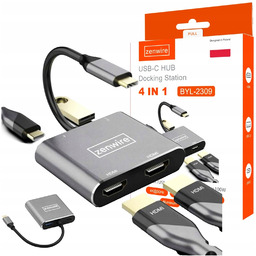 Adapter Hub Usb-c 2x Hdmi 4K Usb 3.0