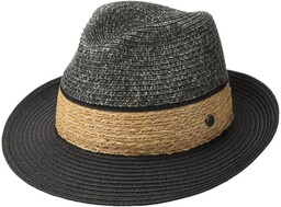Kapelusz Fedora Straw-Mix by bugatti, czarny, S (54-55