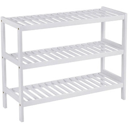 Elior Biała bambusowa szafka na buty z 3