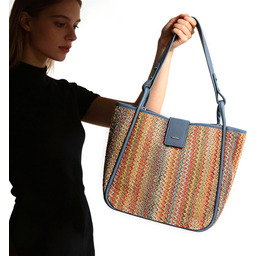 Rieker Torebka 2 w 1 damska, z plecionego