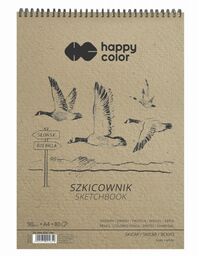 Szkicownik na spirali Happy Color 90g 80 arkuszy