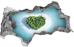 naklejka fototapeta 3D Wyspa kształt serca