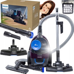 Mocny Odkurzacz Bezwrokowy Philips Powerpro 900W 9M Końcówki