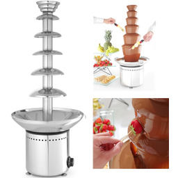 Fontanna do czekolady fondue 6 poziomów stalowa 300