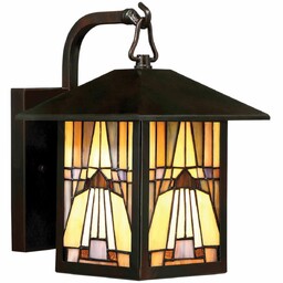 Zewnętrzna LAMPA ścienna Inglenook QZ-INGLENOOK2-S Elstead QUOIZEL witrażowa