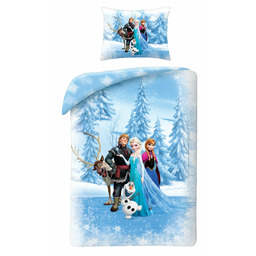 Halantex Pościel bawełniana 140x200 Frozen Kraina Lodu niebieska