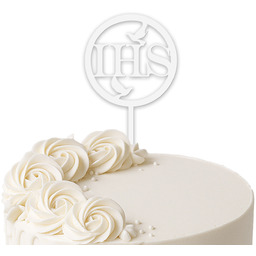 Topper z pleksi biały na tort IHS