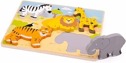 Bigjigs Toys Chunky Lift Out Safari Puzzle