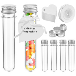 Mocraft Probówki z zakrętką, przezroczyste, z tworzywa sztucznego,