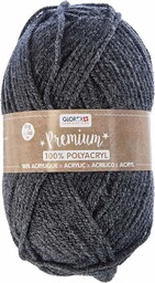Glorex Premium Włóczka Akrylowa, Antracytowy, 140 m