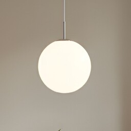 Lampa Wisząca Lindby, Marike, ściemnialny, biały, salon, szkło,