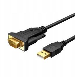 Kabel CableCreation Adapter Usb na RS232 pozłacany 1m
